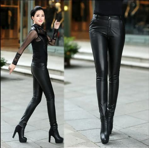 genuine leather trousers|female leather pants.